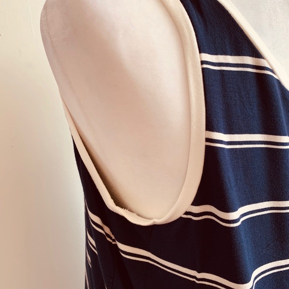 BB Dakota Navy and Cream Stripped Tank Dress - Picture 5 of 7